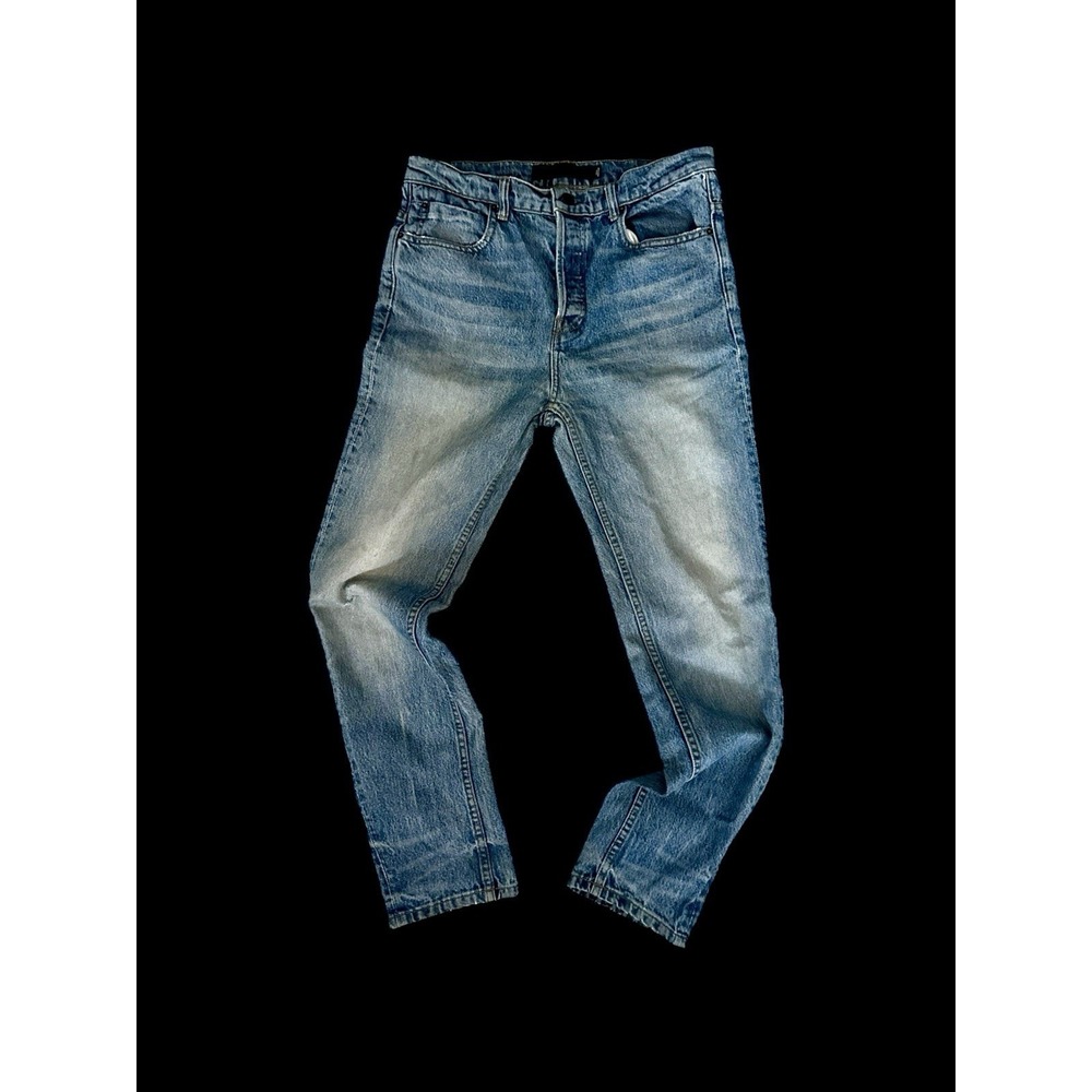 Alexander‎ Wang Jeans Sz 29.5x28 Relaxed Slim Denim Blue Jeans Made In USA
